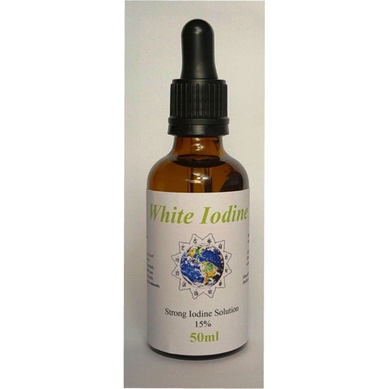 WHITE IODINE SOLUTION DECOLOURISED - MAX STRENGTH 15% 50ml