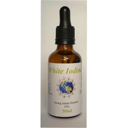 WHITE IODINE SOLUTION DECOLOURISED - MAX STRENGTH 15% 50ml
