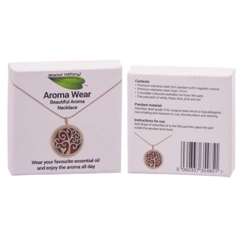 Aromatherapy Necklace model nr2 "Tree with Heart"