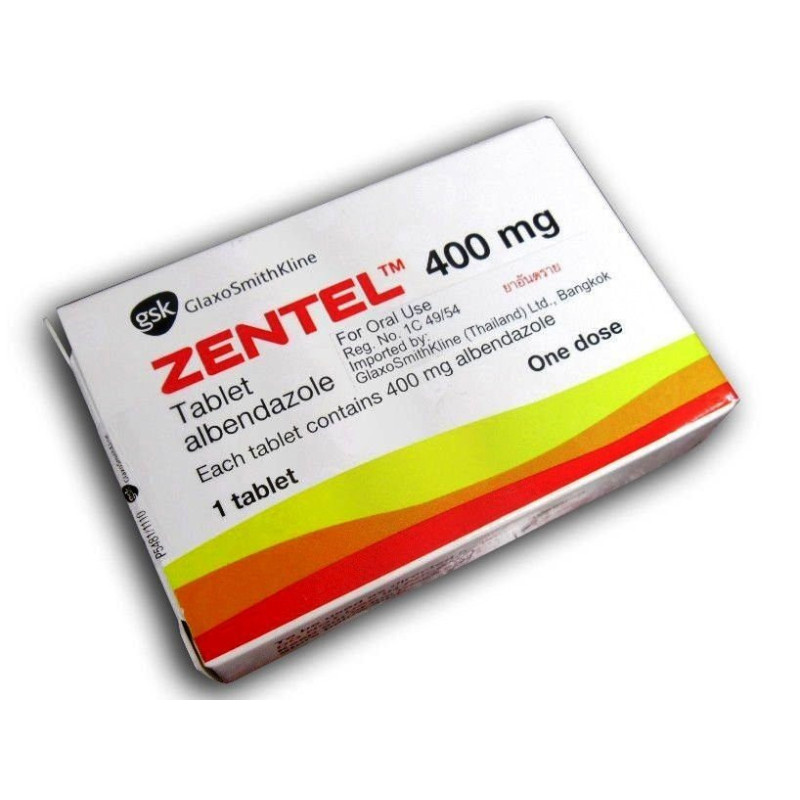 Zentel Albendazole Tablet 400mg, Parasites Remedies