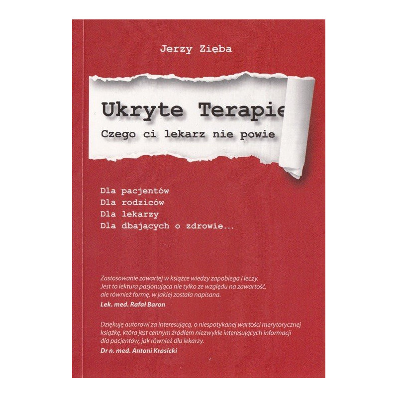 Ukryte Terapie, Czego lekarz Ci nie powie, Jerzy Zięba, Book in Polish