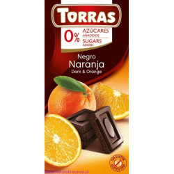 Dark Chocolate with Orange 75g, Sugar and Gluten Free