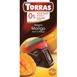 Dark Chocolate with Mango 75g, Sugar and Gluten Free