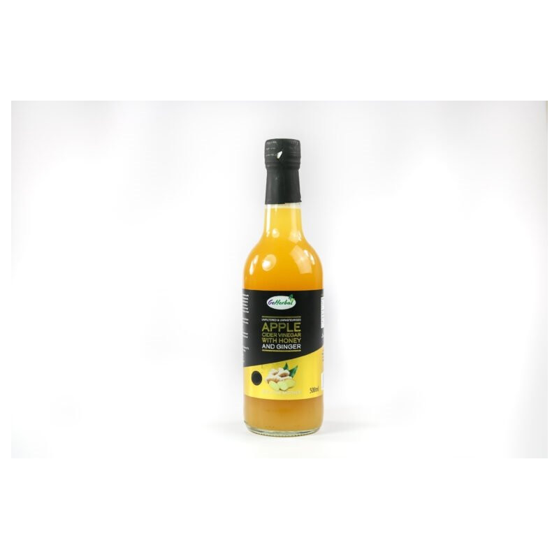 Natural Raw Apple Cider Vinegar with Ginger 500ml, GoHerbal