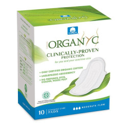 Organyc Organic Cotton Period Pads Folded Moderate Flow