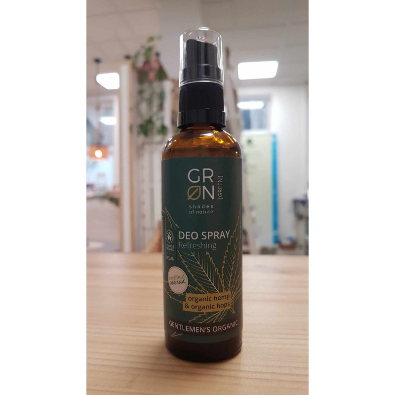 GRN Organic Refreshing Deodorant Spray with Hemp & Hops for Men 75ml