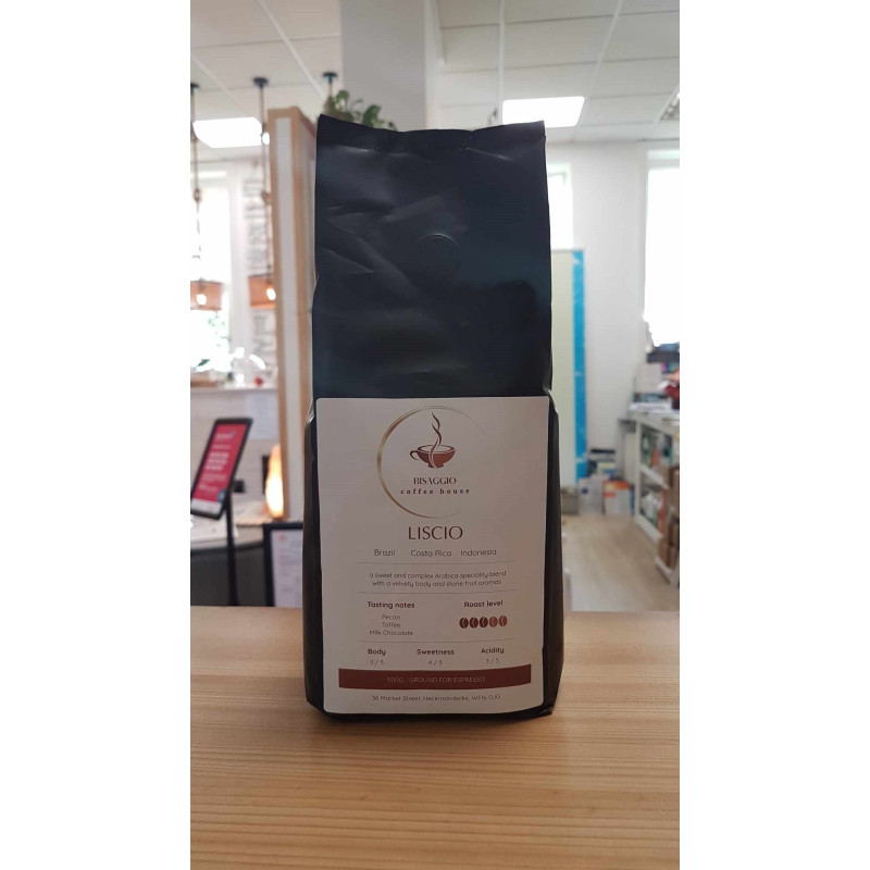 Bisaggio Coffee House, LISCIO Coffee Ground 500g