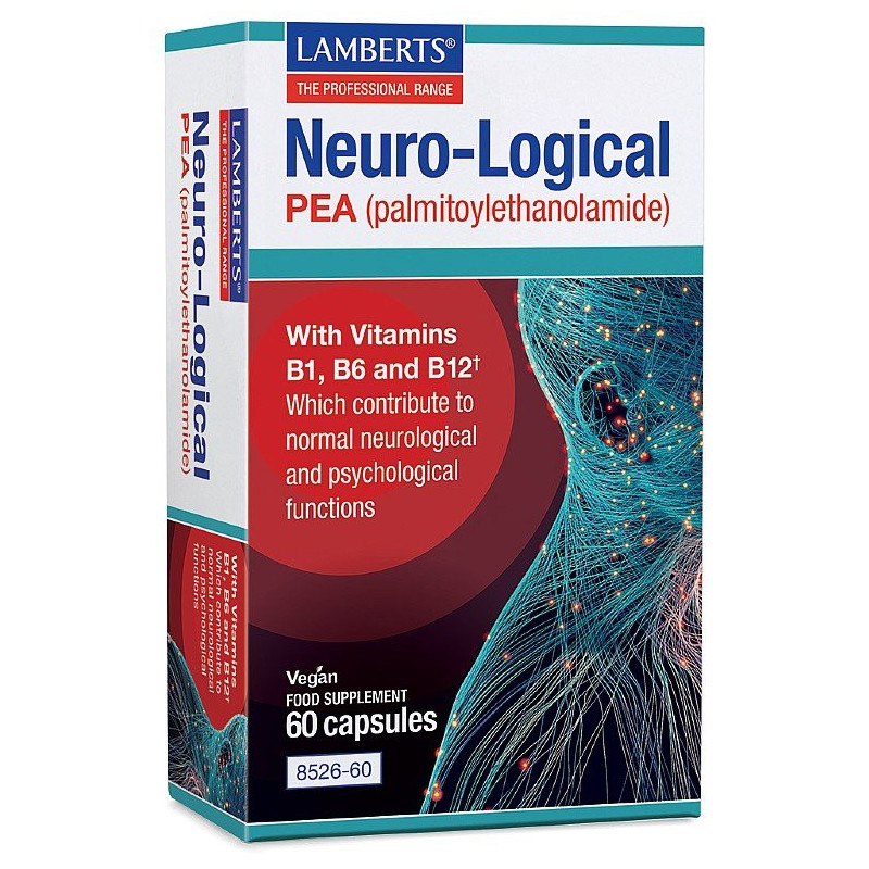 Neuro-Logical Palmitoylethanolamide (PEA) with vitamins B1, B6 and B12 Lamberts