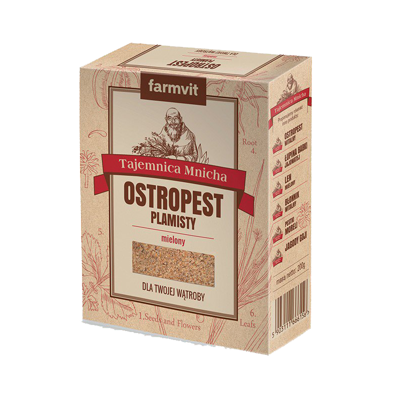 Milk Thistle Ground Monk's Secret Farmvit 200g / Ostropest Plamisty mileony
