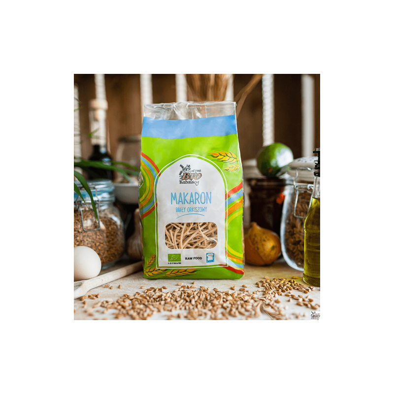 White spelt pasta, organic 400g / Makaron biały orkiszowy nitki