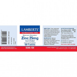 Zinc 25mg (as Citrate) Lamberts