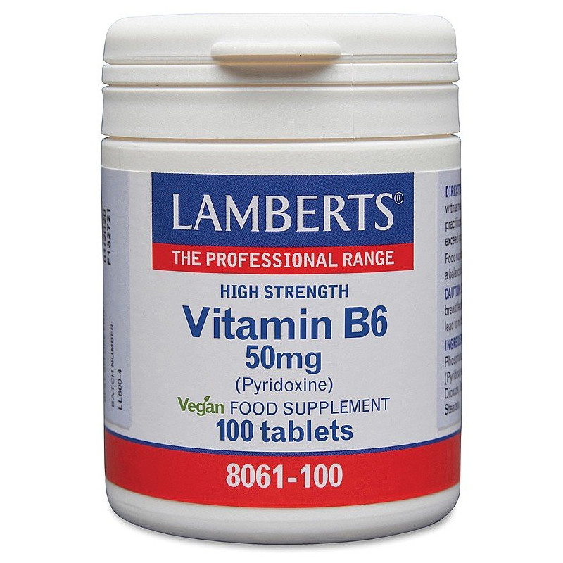Vitamin B6 50mg 100 tablets
