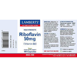 Riboflavin 50mg (Vitamin B2) Lamberts