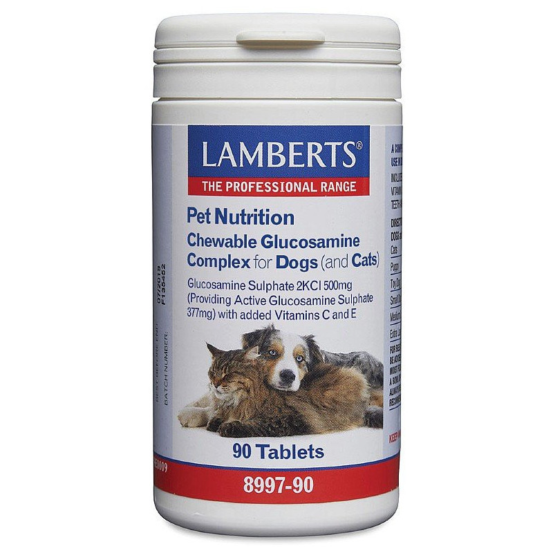 Chewable Glucosamine Complex for Dogs (&amp; Cats) Lamberts 90 tablets