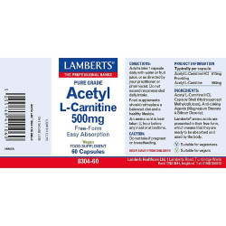 Acetyl L-Carnitine 500mg Lamberts