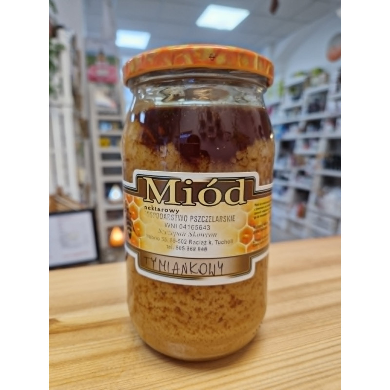 Natural Thyme Honey 1kg, Pure, Organic, Unheated / Miód tymiankowy