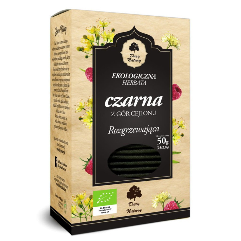 Warming Black Ceylon Tea, Ecological, Dary Natury 25 tea bags