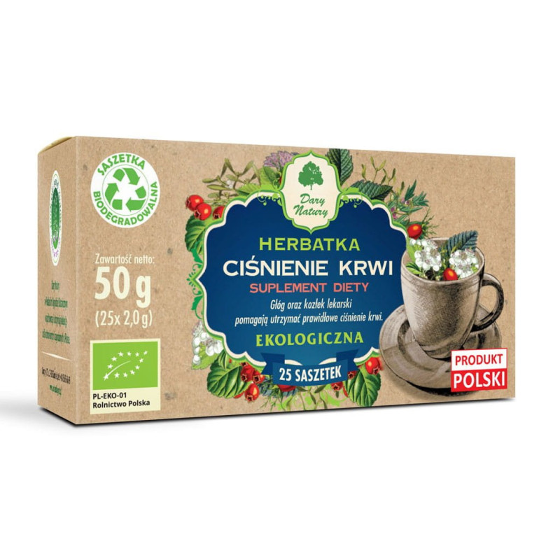 Blood pressure and circulatory tea, ecological, Dary Natury 25 tea bags