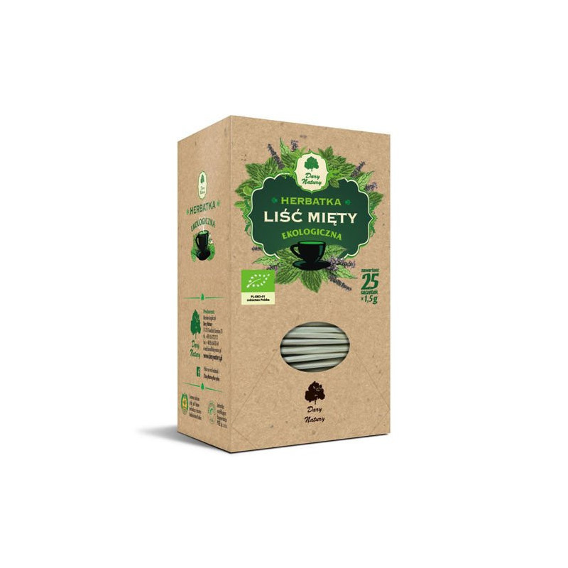 Mint leaf ecological, Dary Natury 25 tea bags / Liść mięty