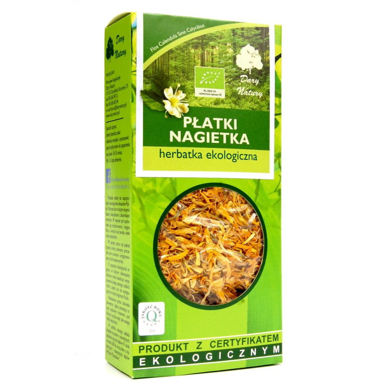 Calendula petals ecological, Dary Natury 25g / Płatki Nagietka