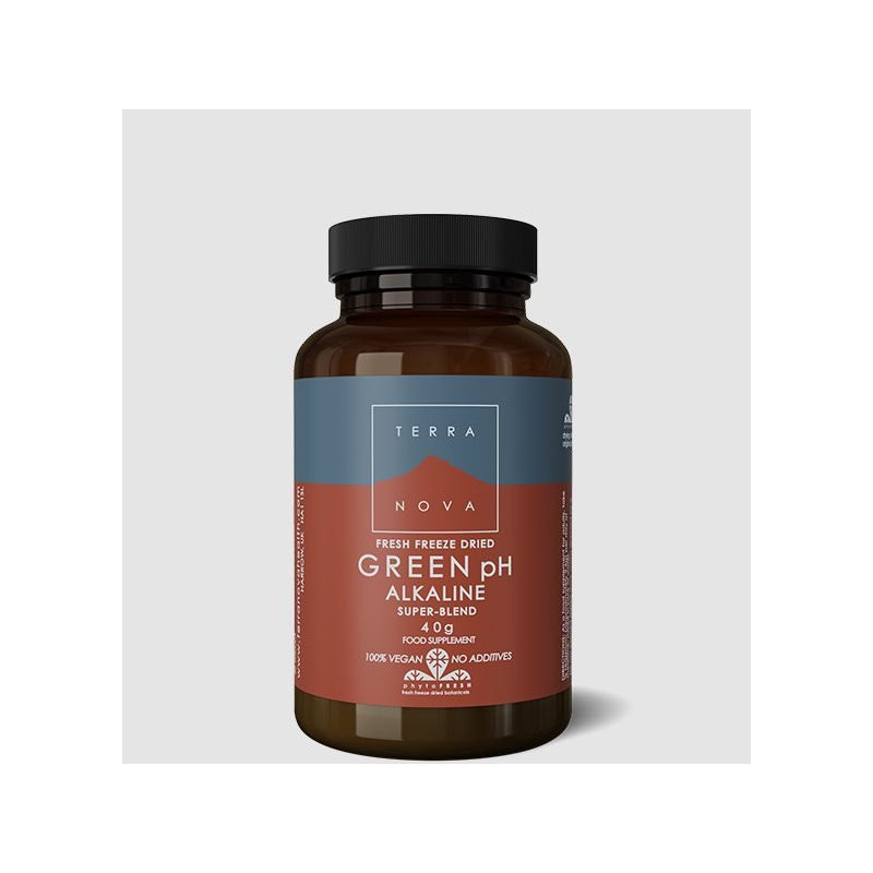 Green pH Alkaline Super-Blend Powder 40g size (Fresh Freeze Dried), Terranova