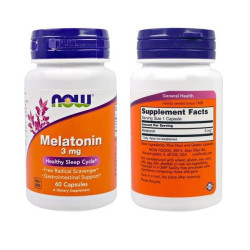 Melatonin - 3 mg - 60 Veg Capsules, Healthy Sleep Cycle, Vegetarian/Vegan, Non-GMO,-duplicate-1
