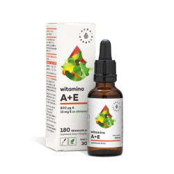 Vitamin A + E in drops, 180 daily servings (30ml) AuraHerbals