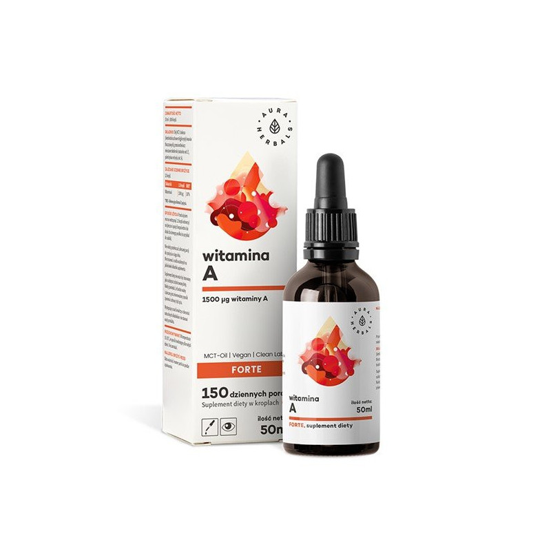 Vitamin A Forte MCT-Oil, Vegan ,150 daily servings , drops (50ml)