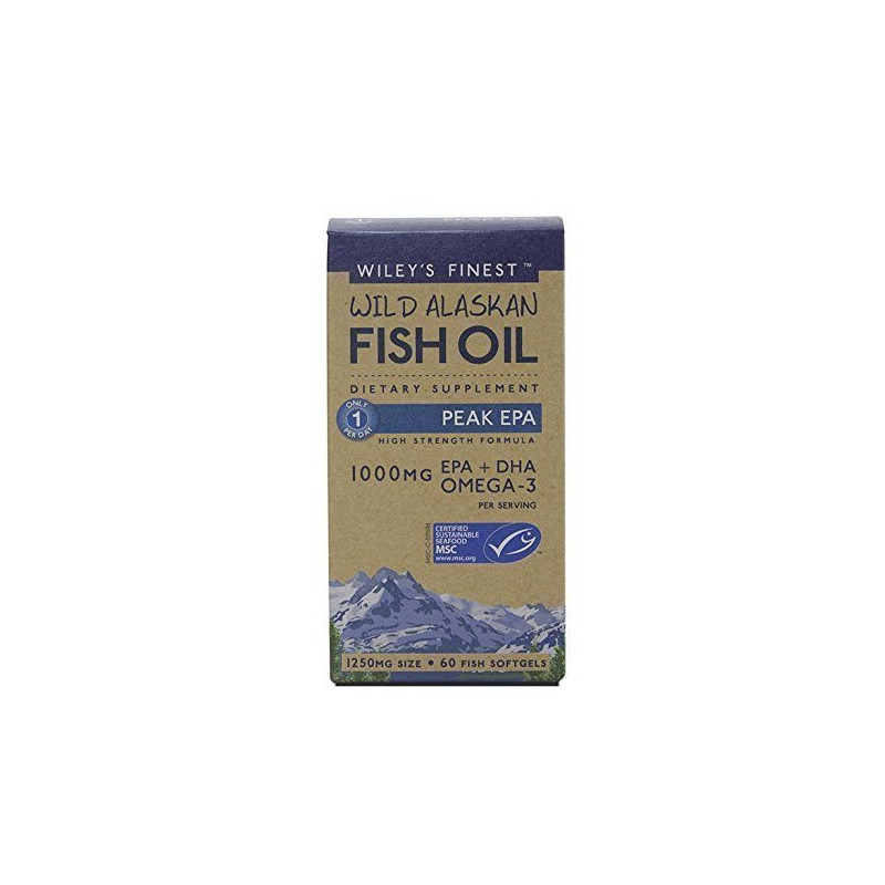 Wild Alaskan Fish Oil, Peak EPA, 1000 mg, 60 Fish Softgels