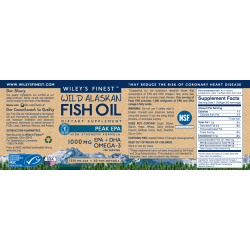 Wild Alaskan Fish Oil, Peak EPA, 1000 mg, 60 Fish Softgels