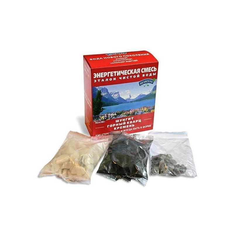 Set of natural water filters: Shungite, Quartz & Silicium, 380g
