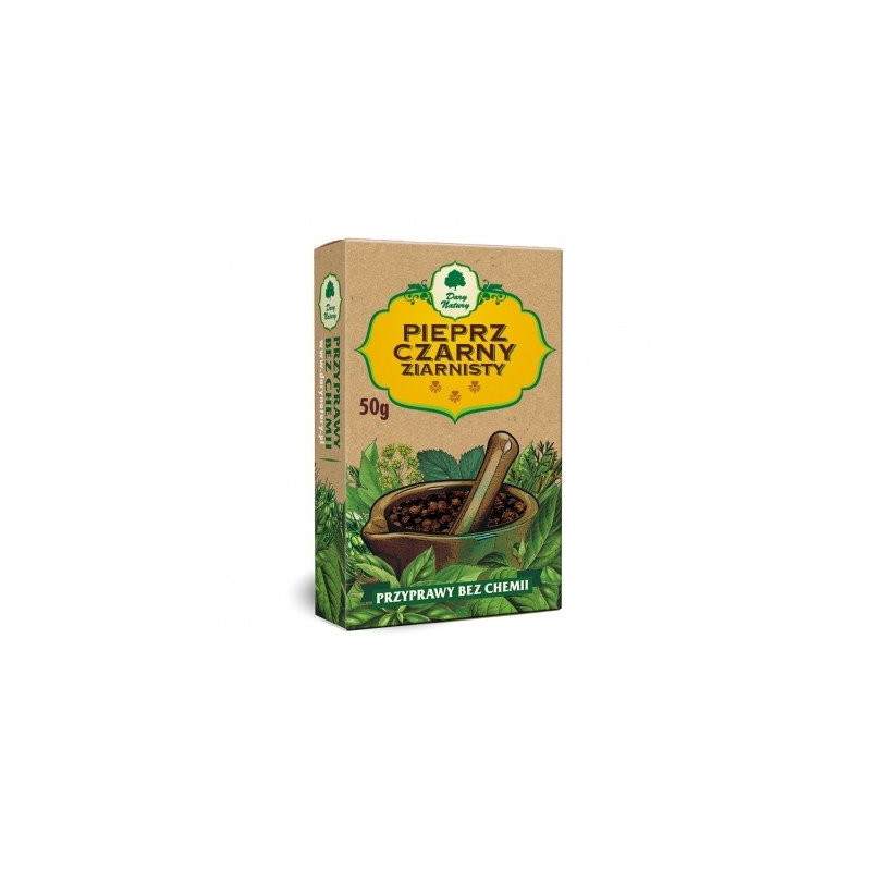Black Pepper Grain 50g, Naturally chemicals free, gluten free, Dary Natury