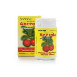 Acerola 500mg 100 tablets Natural Vitamin C Sanbios