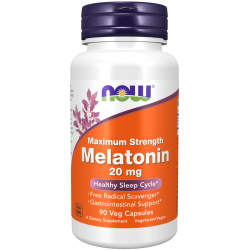 Melatonin NOW , Maximum Strength 20 mg Veg Capsules
